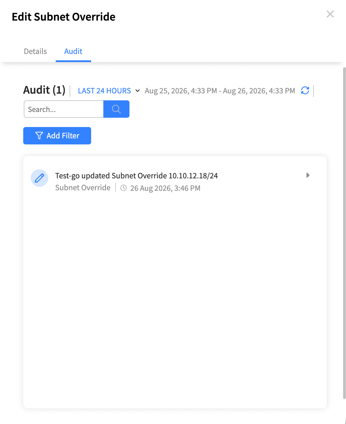 Network Location Override Audit