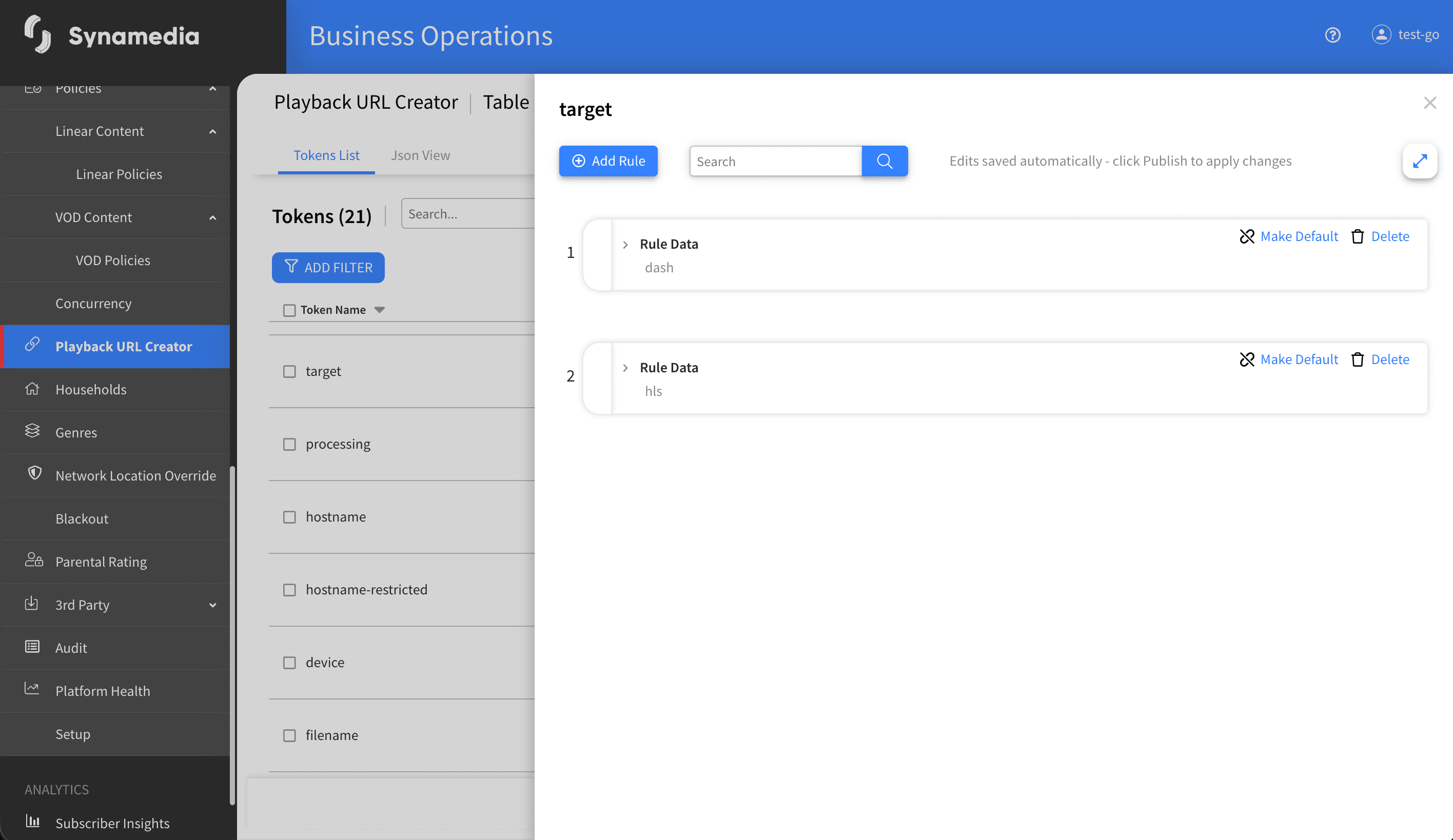 Playback URL Creator Editor