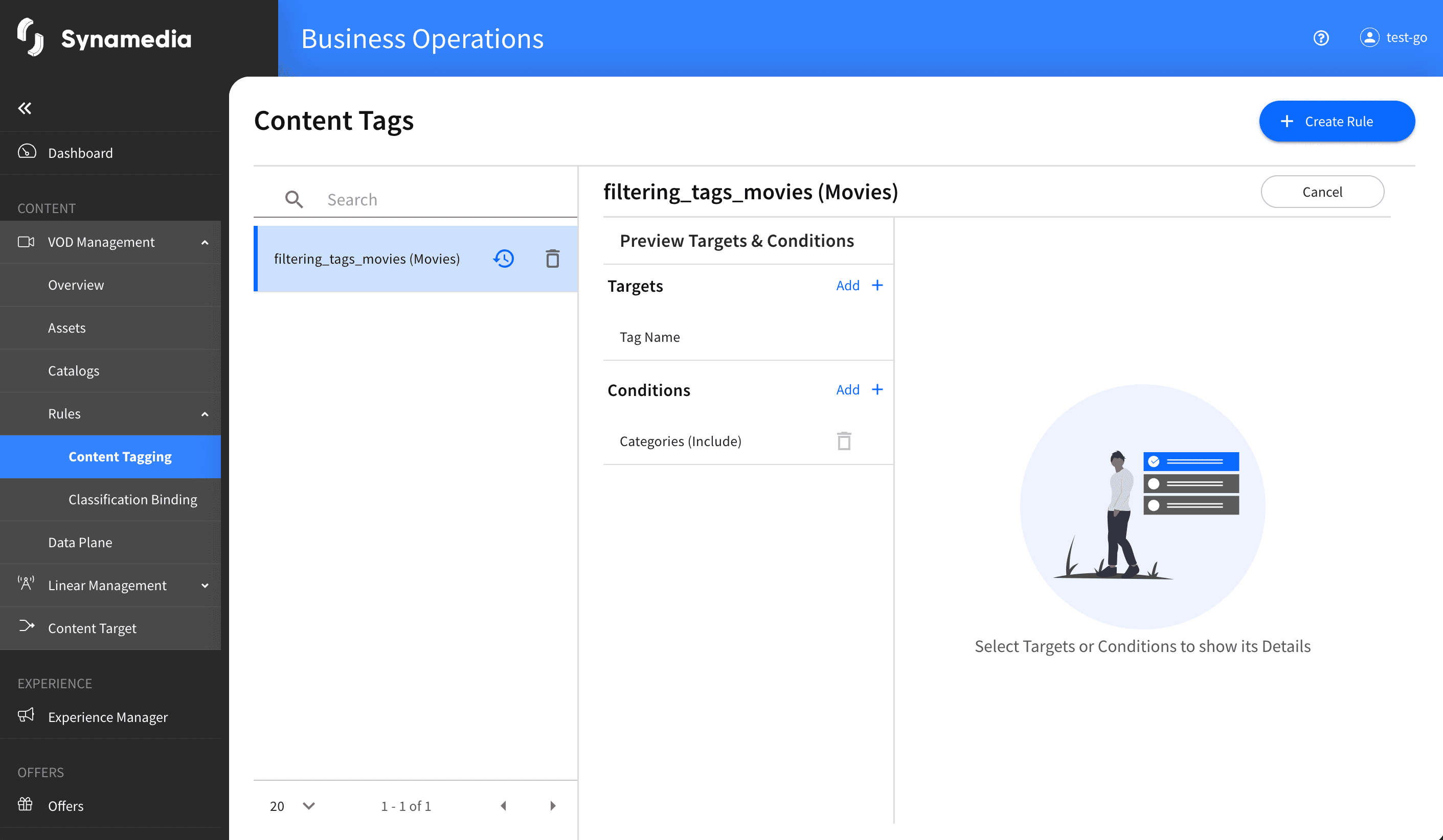 VOD Management Filtering Tags